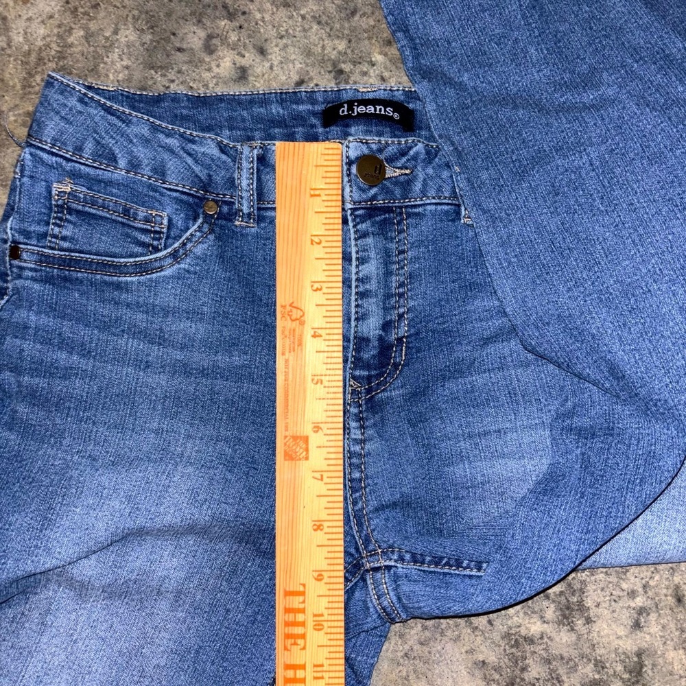 D. Jeans Skinny Womens 8 Blue Denim Stretch Mid Rise Medium Wash Slim Fit Casual - Picture 11 of 14